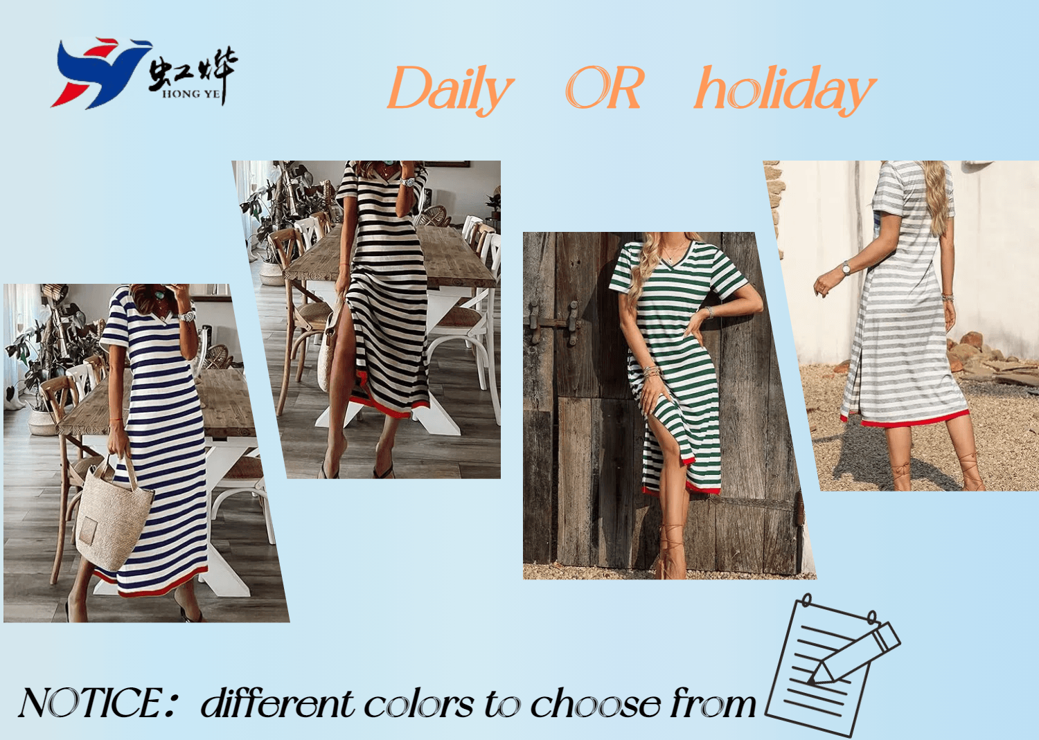 Striped long dress